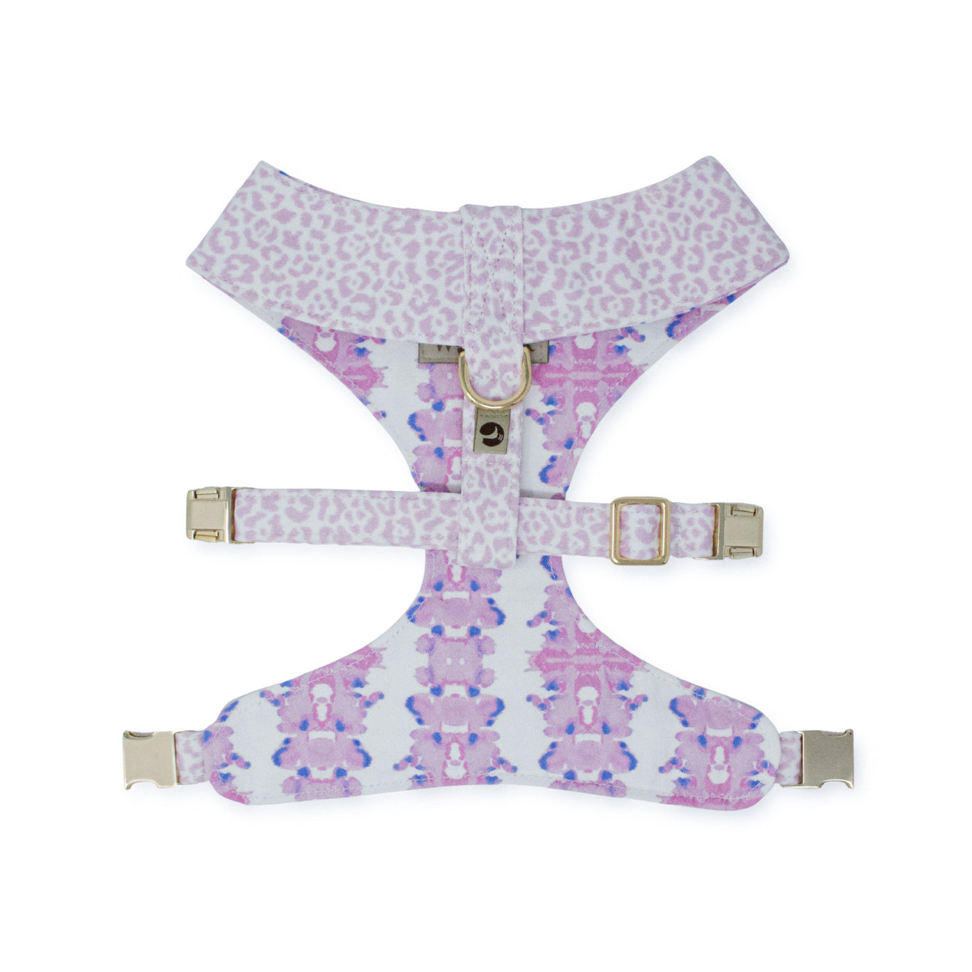 French Lavender Reversible Dog Harness + Rosette Sailor Bow