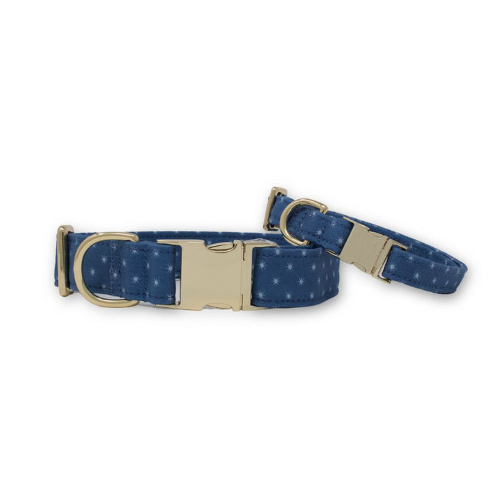 Starry Sky Classic Dog Collar + Sailor Bow