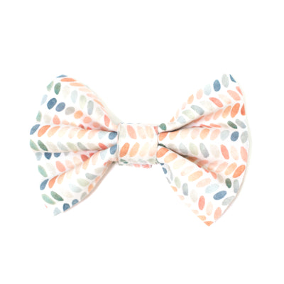 Dog bow tie with watercolor oval dots