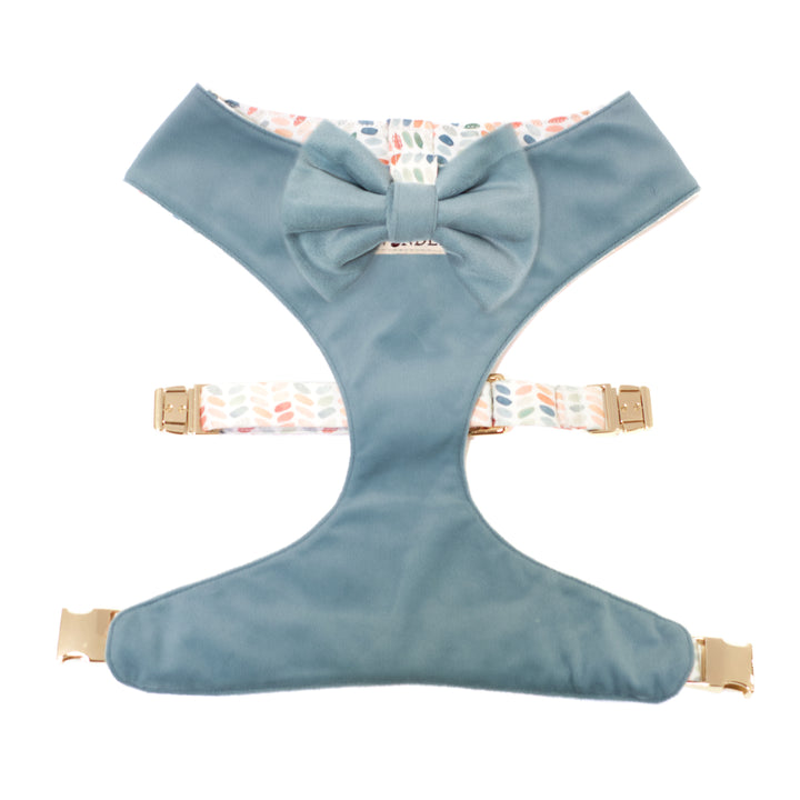 Arctic Sky Reversible Dog Harness + Bow Tie