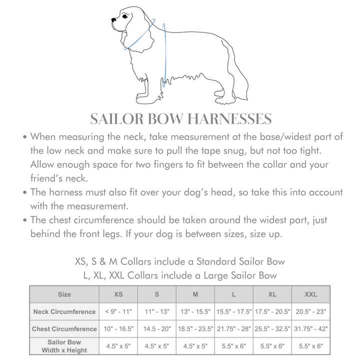 Arctic Sky Reversible Dog Harness + Sailor Bow