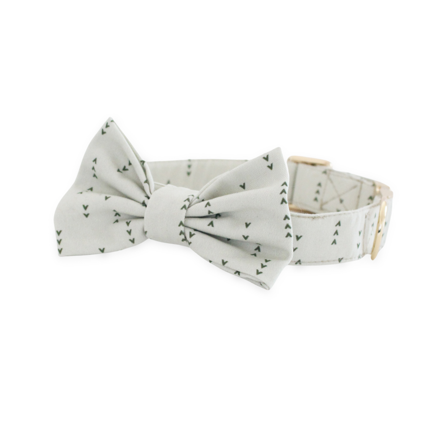 Evergreen Forest Classic Dog Collar + Bow Tie
