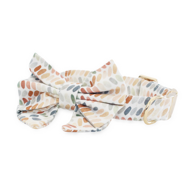 Arctic Sky Classic Dog Collar + Sailor Bow