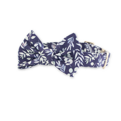 Woodland Foliage Classic Dog Collar + Bow Tie