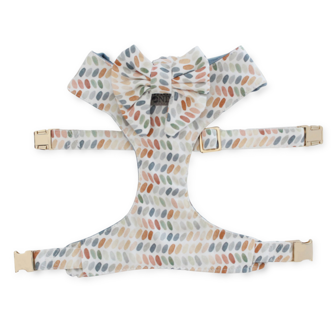 Arctic Sky Reversible Dog Harness + Arctic Sky Sailor Bow