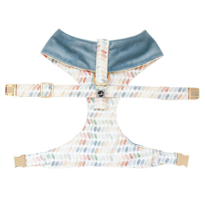 Arctic Sky Reversible Harness + Velvet Misty River Sailor Bow
