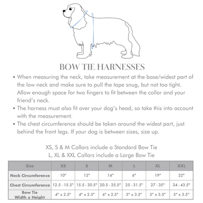 Arctic Sky Reversible Dog Harness + Arctic Sky Bow Tie