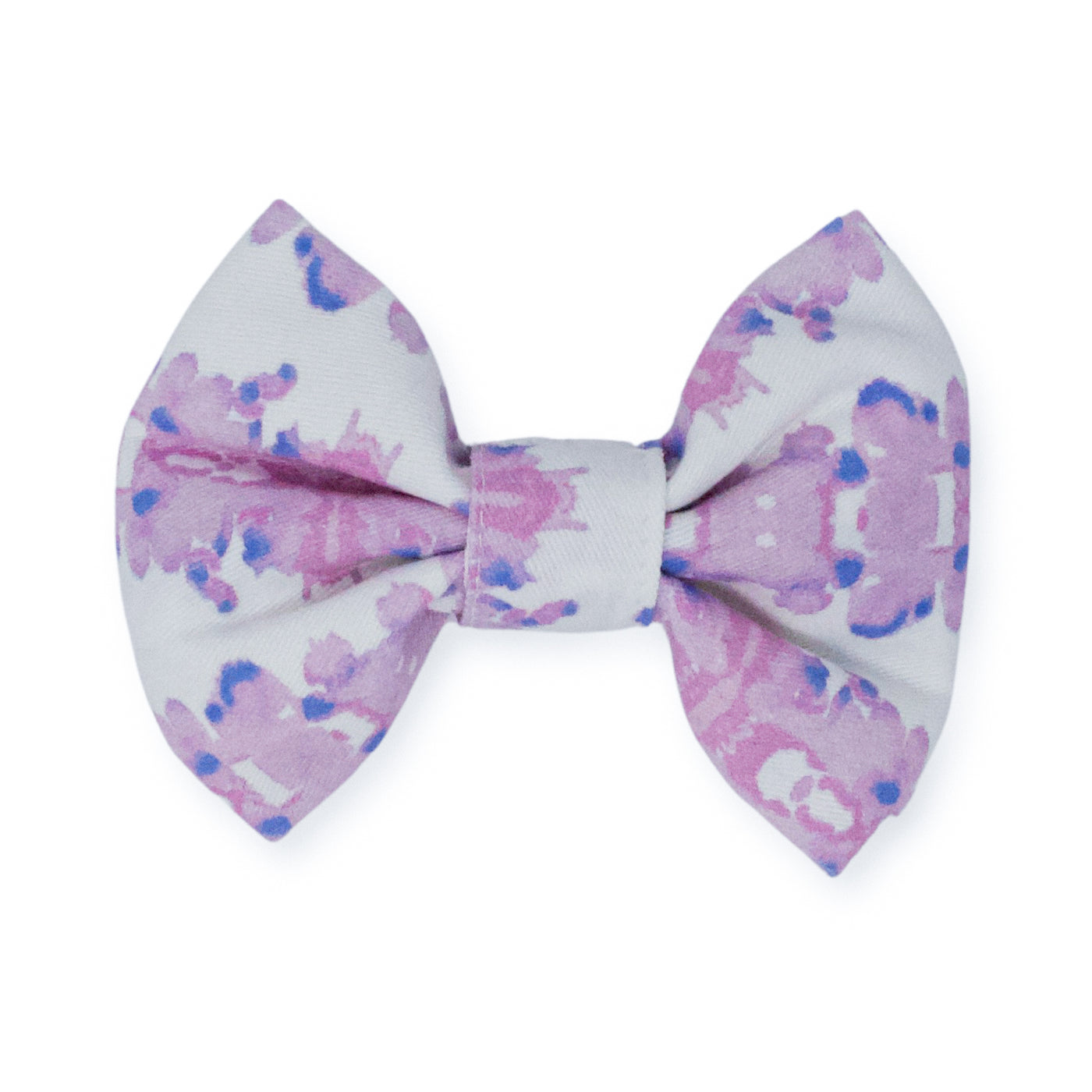 French Lavender Ink Blot Classic Dog Bow Tie