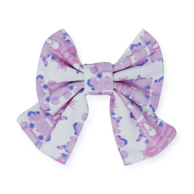 French Lavender Ink Blot Sailor Dog Bow