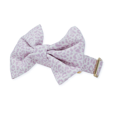 French Lavender Rosette Classic Dog Collar + Bow Tie
