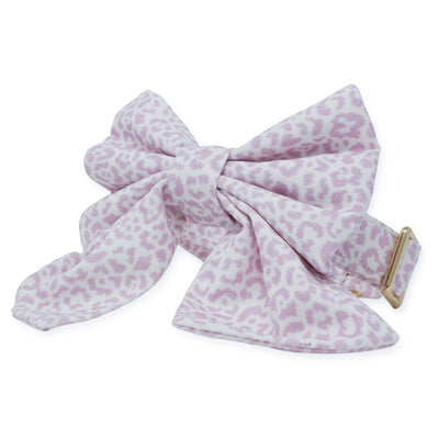 French Lavender Rosette Classic Dog Collar + Sailor Bow
