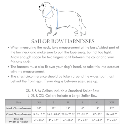 Woodland Foliage Reversible Dog Harness + Navy Watercolor Plaid Sailor Bow