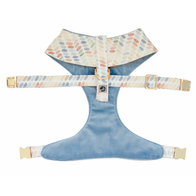 Arctic Sky Reversible Harness + Velvet Misty River Sailor Bow