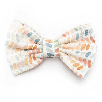 Classic dog bow tie in multi-color ovals