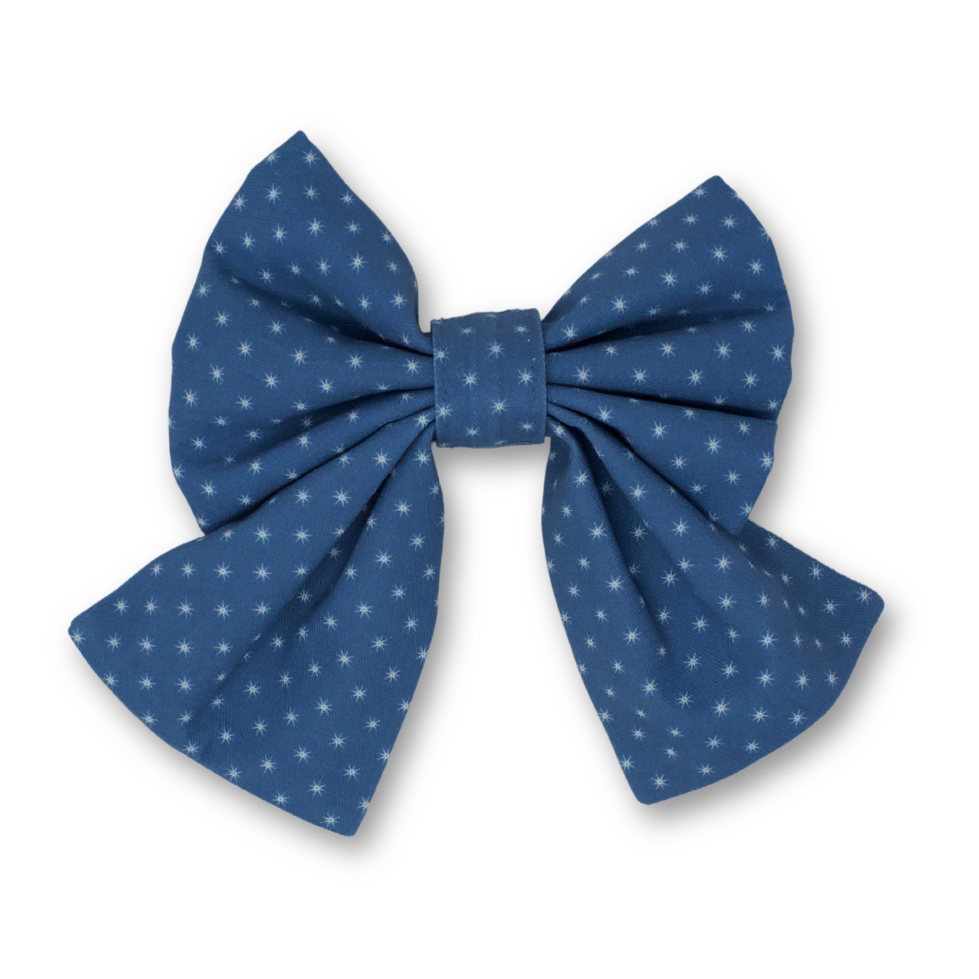 blue star print sailor dog bow